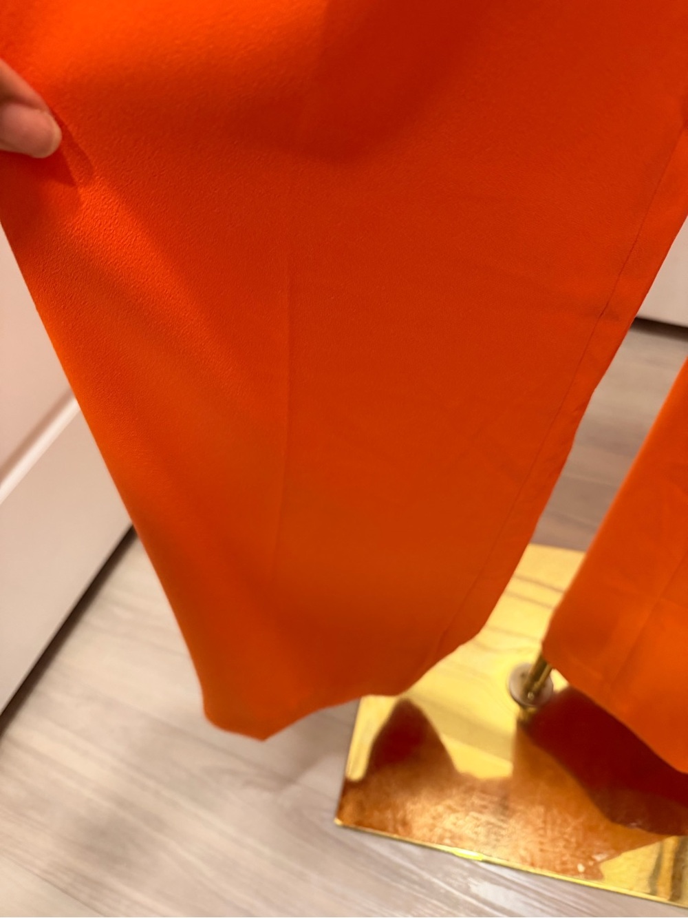 Zara Wide-Leg High-Rise Pants in Vibrant Orange - Picture 6 of 7